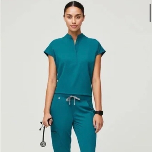 Figs Tops Figs Pacific Blue Rafaela Top Poshmark